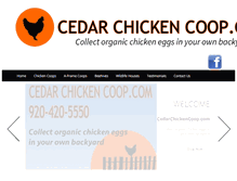 Tablet Screenshot of cedarchickencoop.com